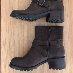 Biker Boot by Lord & Taylor, Brown Leather